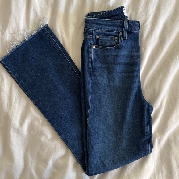 PAIGE Claudine Women's Dark Blue Ankle Jeans - Picture 6 of 8